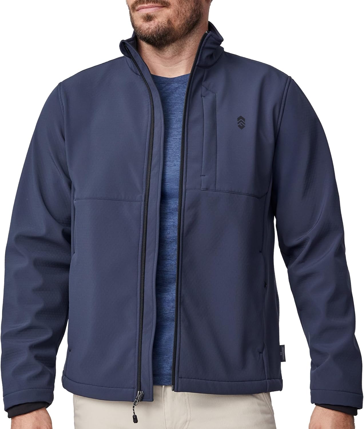 Free Country Men's Softshell Jacket Water & Wind Resistant Insulated Warm Lined Fleece Rain Hiking Outdoor Jacket-Lanier