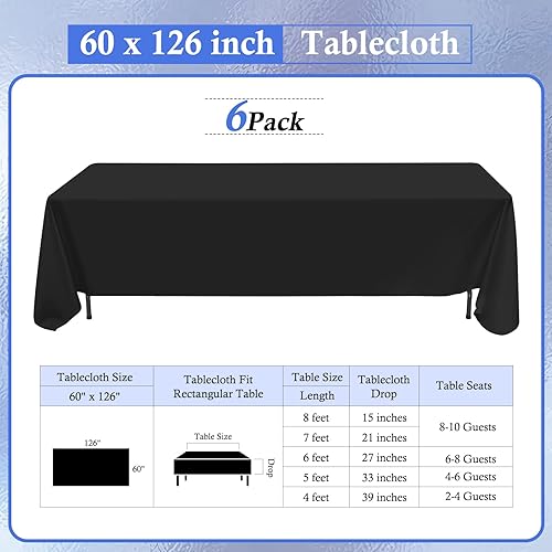 Miniatura 262 de Paquete de 10 manteles redondos de 120 pulgadas, mantel de poliéster blanco para mesa redonda, resistente a las manchas y a las arrugas, mantel