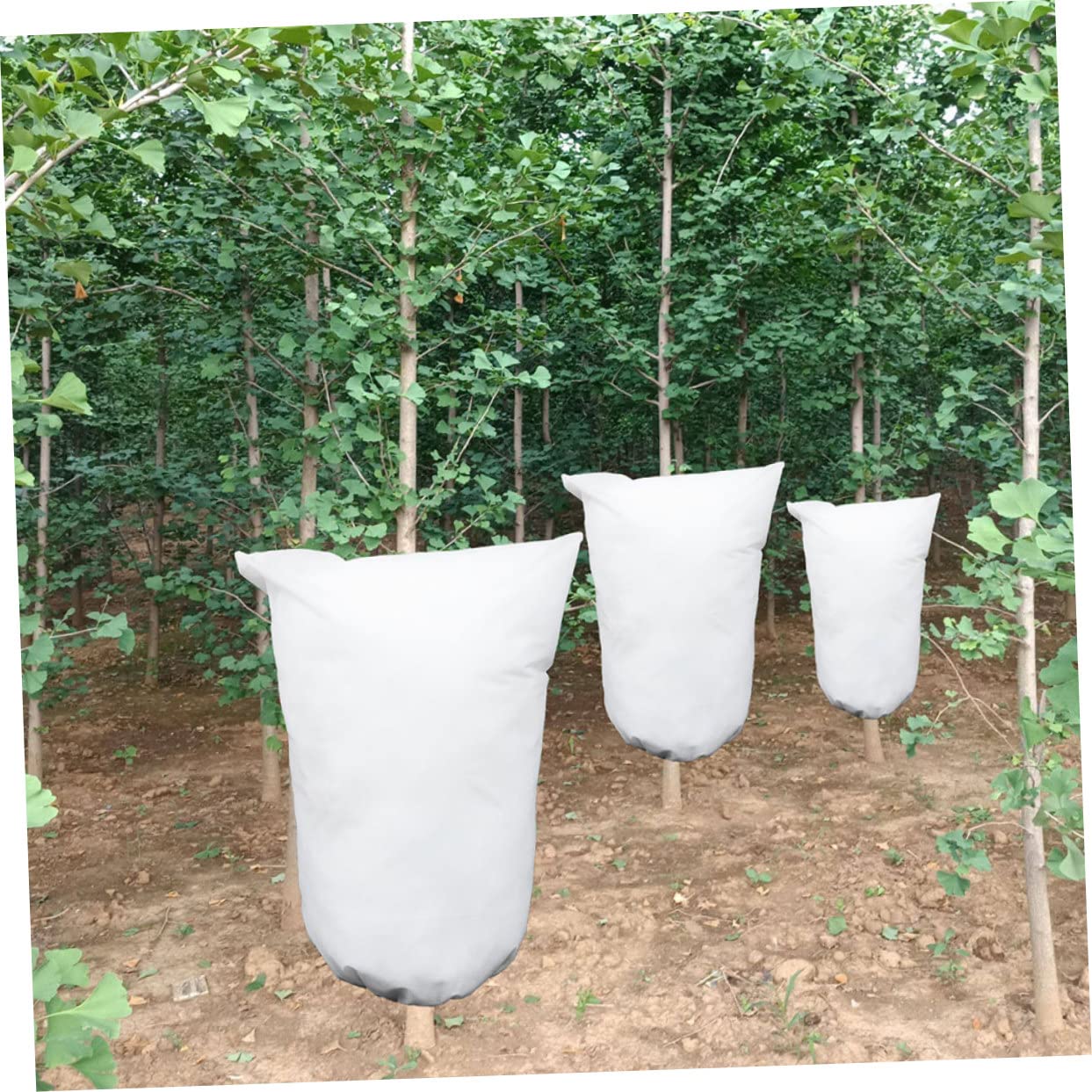 3pezzi Copripiante Antigelo con Design Coulisse Protezione per Piante e Verdure Copertura per Inverno e Intemperie