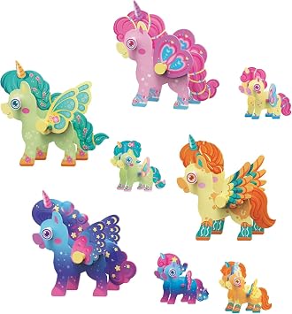 Unicorn Creation Studio | بناء 10 حيدات سحرية ، لعبة ألغاز ثلاثية الأبعاد للأطفال - ألعاب فتاة STEM تتراوح أعمارهم بين 6-7 وما فوق