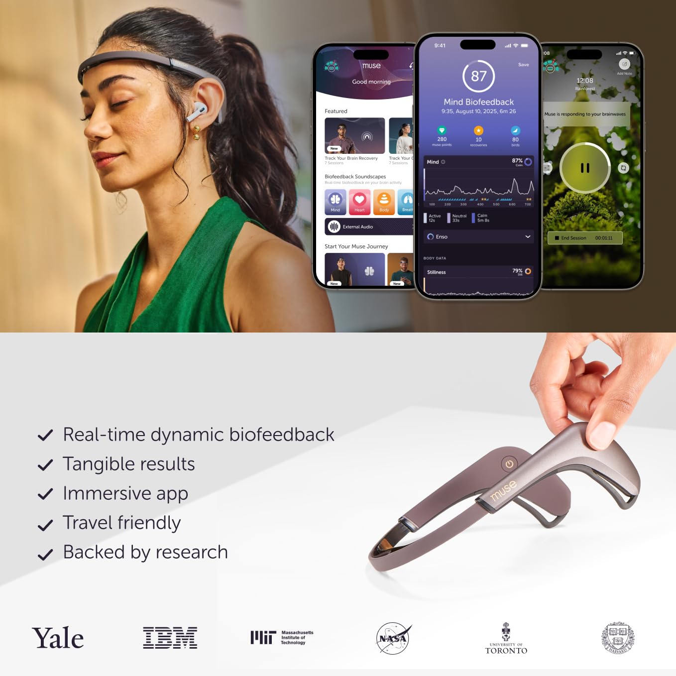 Amazon.com: MUSE 2: The Brain Sensing Headband USB-C- EEG MUSE