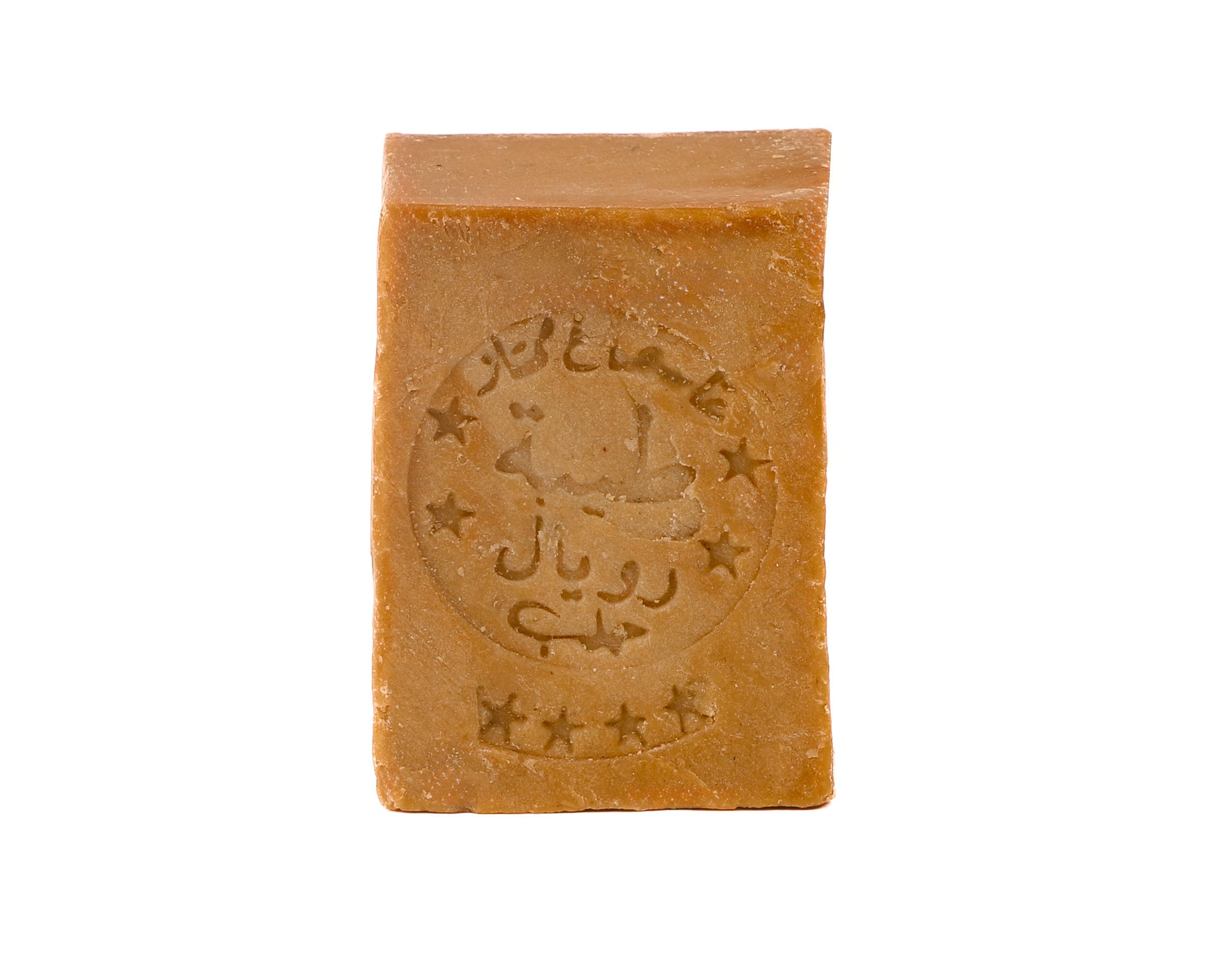 Savon d'Alep 6 x 200 g 65% Pure Olive 35% Laurier – Savon Solide Naturel Visage, Corps et Cheveux - Roche volcanique offerte avec ce Lot