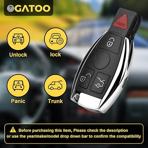 Miniatura 2 de 2 llaveros de encendido de entrada sin llave de repuesto para Mercedes-Benz E350 ML350 SLK300 CLK350 SLK350 SLK350 R350 ML450 CL550 GL550 CLK ML S G