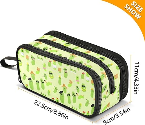 Miniatura 10 de Estuche para lápices de gran capacidad con 3 compartimentos, bolsa para lápices para la escuela, adolescente, niña, niño, hombres y mujeres