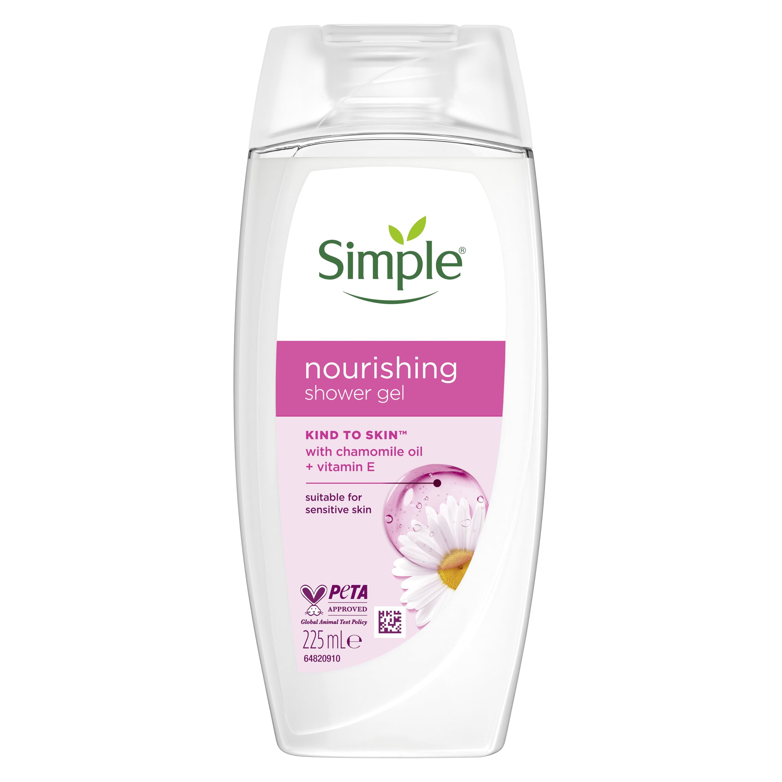 Kind to Skin Nourishing Shower Cream pack of 6 dermatologically tested for gentle skin care 225 ml, White