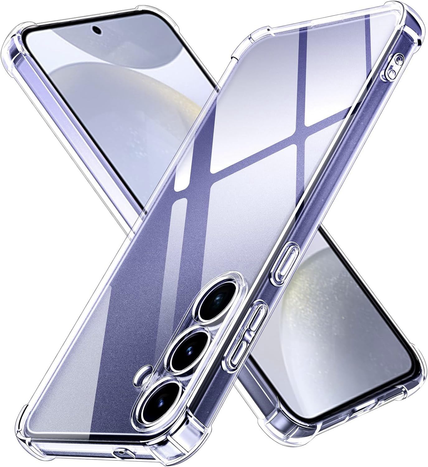 Galaxy S24 ケース クリア ギャラクシーS24クリアケース GalaxyS24 SC-51E 透明 TPU ソフト カバー 耐衝撃 エアバッグ 滑り止め すり傷防止 薄型 全透明 ストラップホール付き レンズ保護 スリム スマホケース