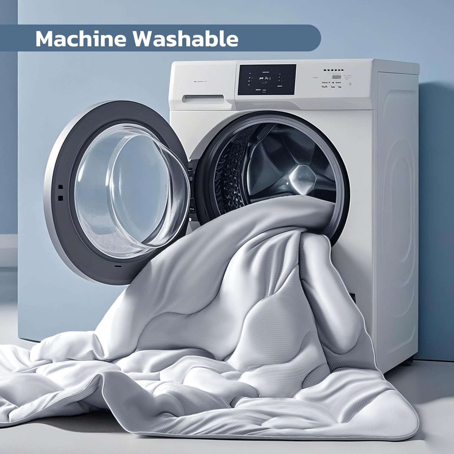 Degrees of Comfort Cooling Comforter Queen Size, Cooling Blanket for Hot Sleepers, Moisture-Wicking & Breathable, Upgraded Dual-Sided with Coolmax, Q-MAX＞0.4, 90 x 90 Inch, Grey