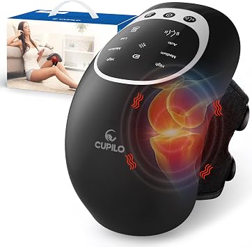 CuPiLo Knee Massager with Heat - Heating and Vibrating Pain Relief Knee Massager for Arthritis, Gifts for Elderly, Dad, Mom