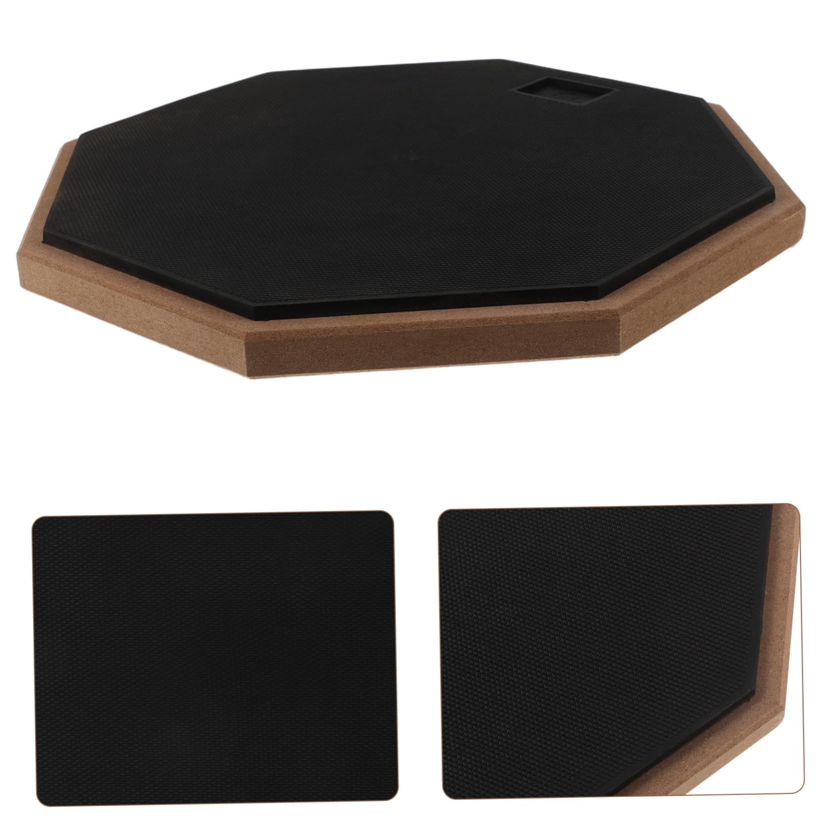 TOYANDONA Pad de Práctica de Batería Silencioso de Goma Octagonal de 12 Pulgadas con Diseño Portátil y Estable para Uso en Escuela y Diversas Prácticas