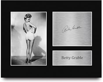 HWC Trading Betty Grable Pin-Up Model Gifts Printed Signed Autograph Picture for Followers & Fans - US Letter ID-006683