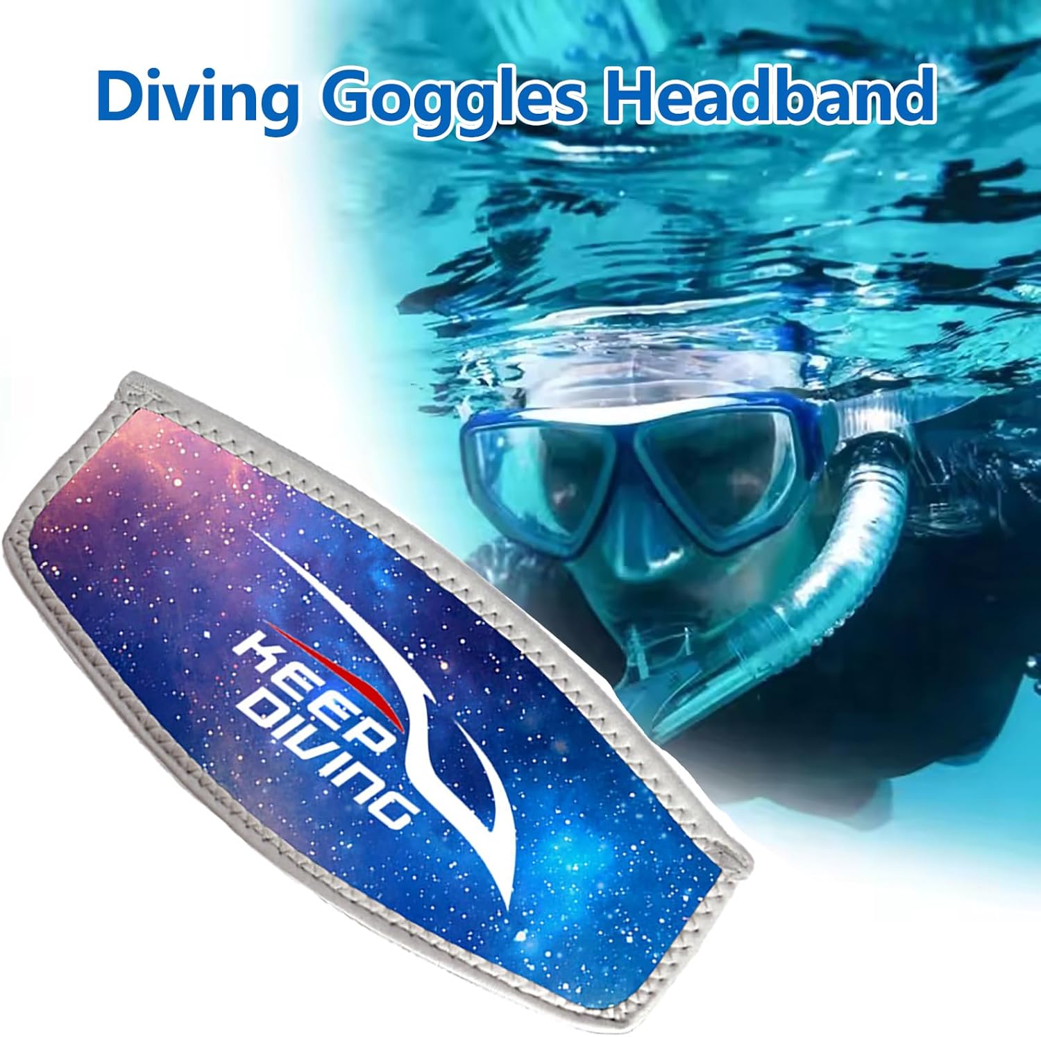 WYYHAA 6-Pack Neoprene Dive Mask Strap Covers – Comfortable Non-Slip Scuba & Snorkel Slap Straps, Hair Protector Wraps for Long Hair