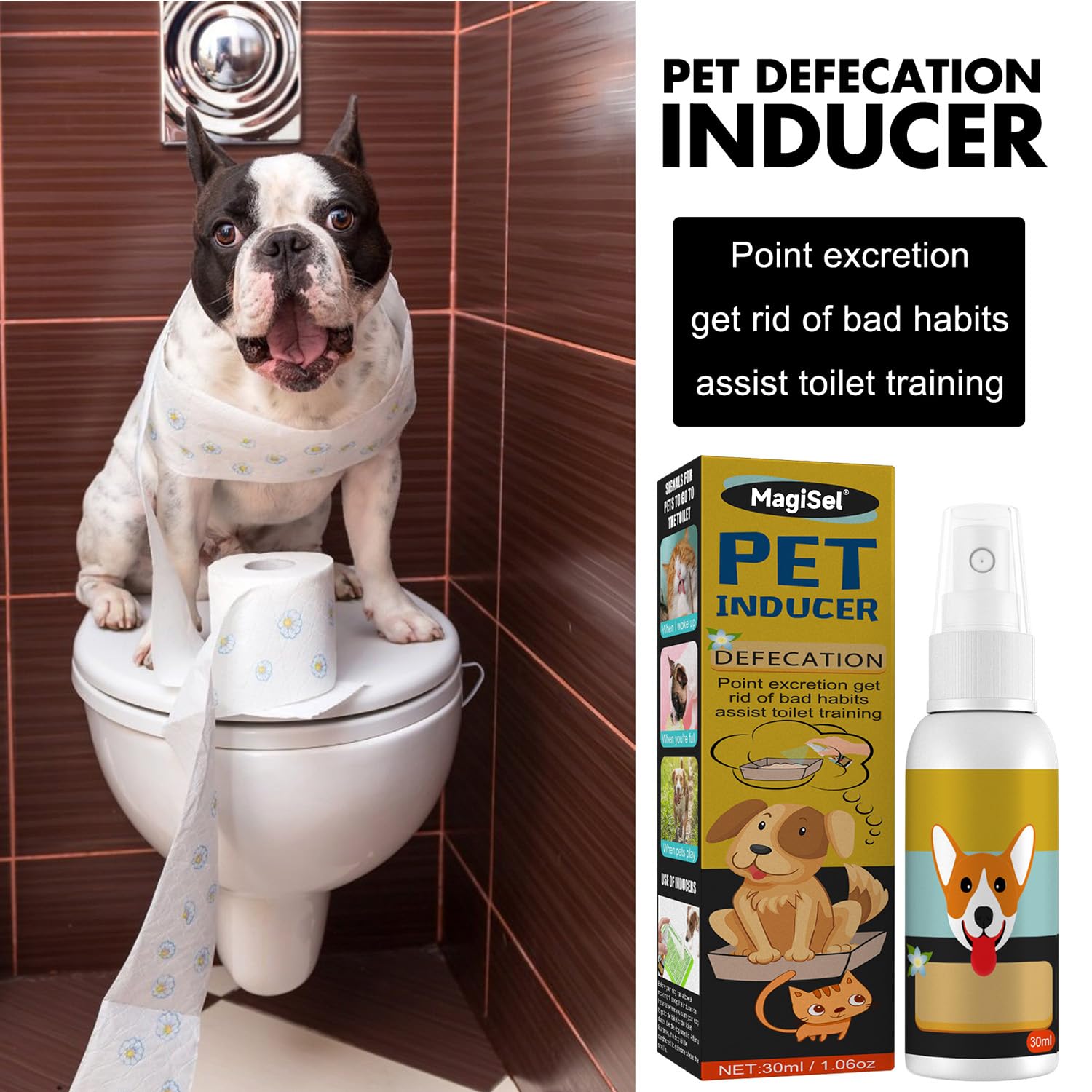 Spray Attrattivo Naturale, Spray Per Addestramento Del Cane, Sprays Per Cani E Cuccioli, Sprays Pers Canis Addestrare Il Vasino, Cani E Cuccioli, Stimola Cane A Pipì In Un Unico Punto 30 ML