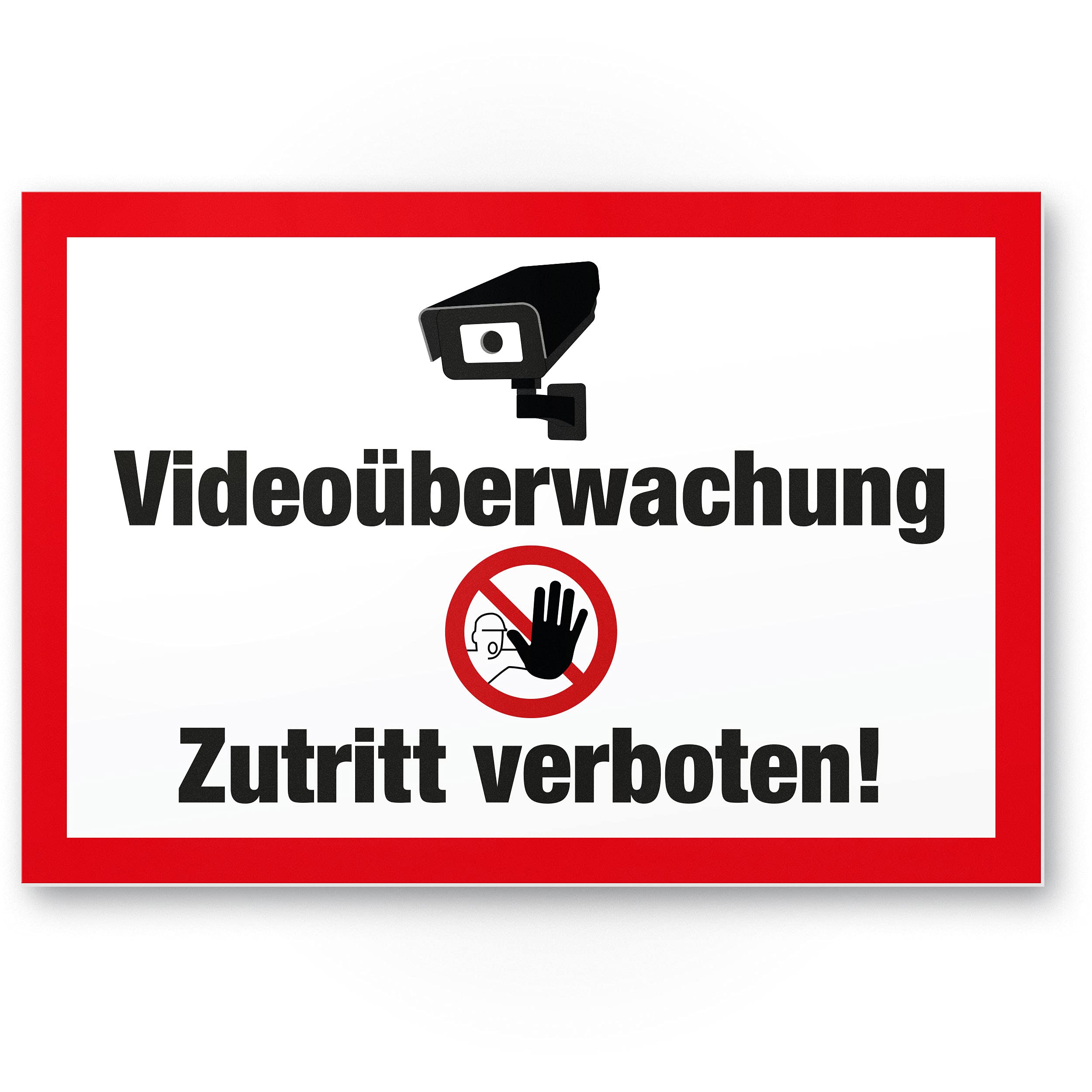 Cartello Video Sorveglianza - Attenzione Area Videosorvegliata - Targa In Plastica Resistente Per Esterno/Interno, Simbolo Telecamera, Conforme Normative - 4