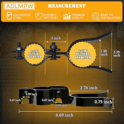 Miniatura 2 de Pestillo de horquilla de puerta de 1-38 pulgadas x 1-58 pulgadas, cerradura de cerco recubierta negra, pestillo de puerta de valla de enlace de
