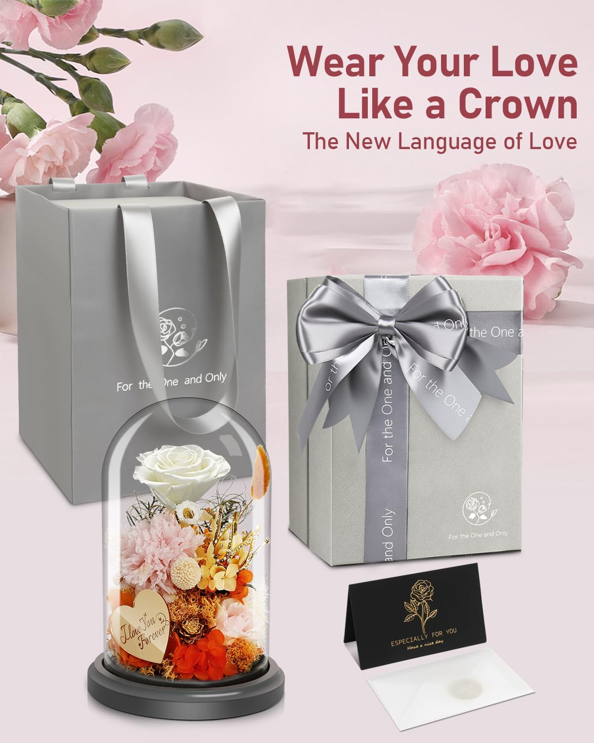 Birthday Gifts for Women Preserved Flowers: Forever Rose Gifts for Mom Wife Grandma Christmas - Image 6