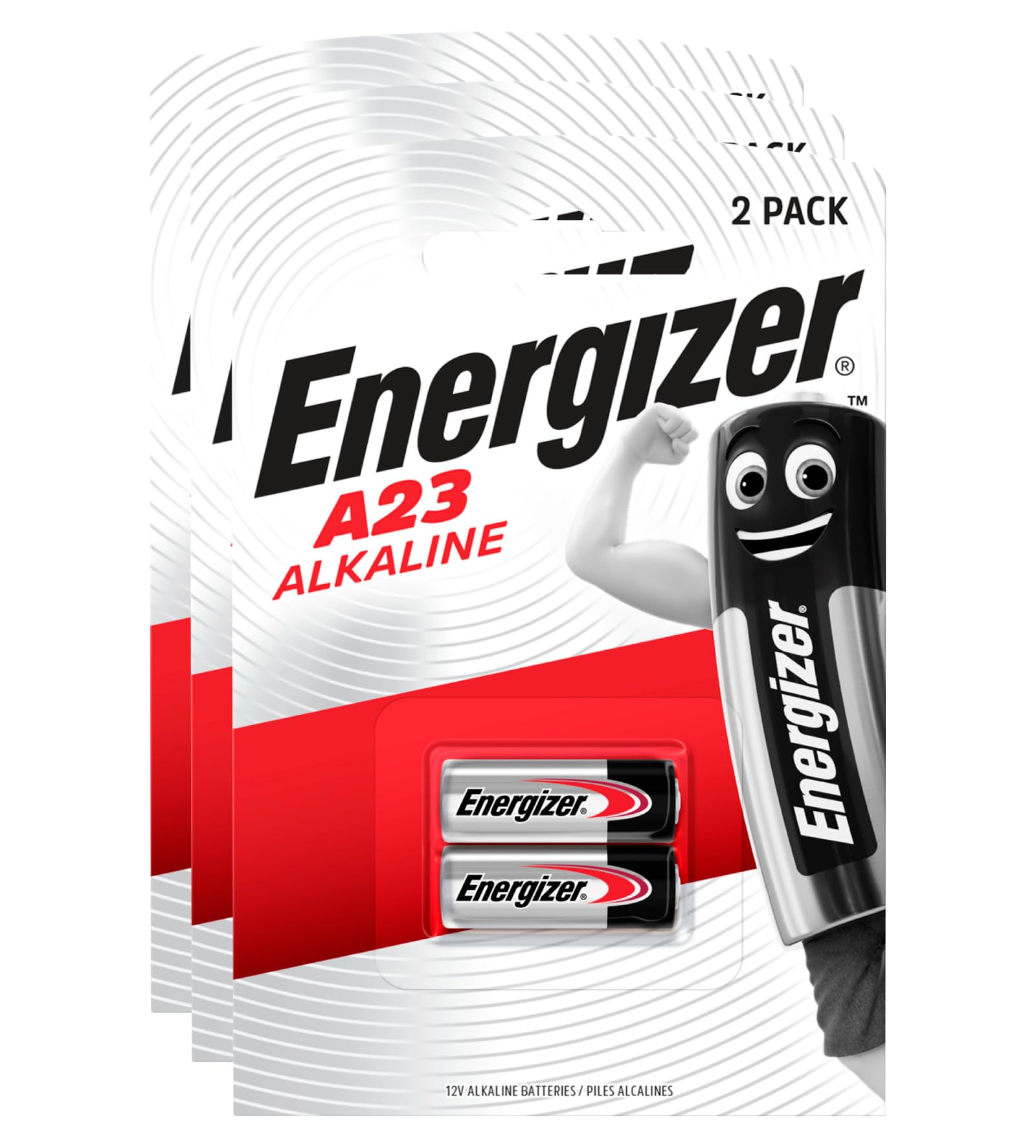 Energizer Alcaline A23 Batterie E23A 12V Spécialistes Haute Performance pour Petits Appareils Télécommandes Modèles et Thermomètres - 3 Blisters de 2 Piles