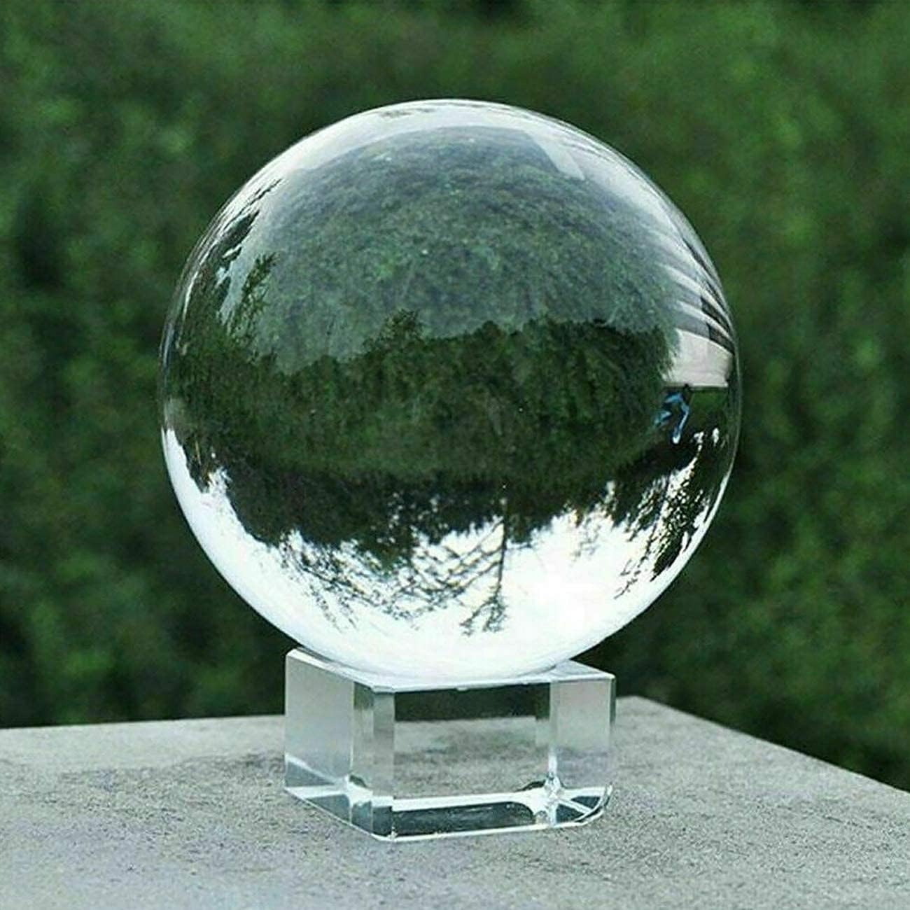 Glam HobbyK9 Crystal Ball, Photograph Crystal Ball with Stand and Pouch, K9 Crystal Suncatchers Ball with Microfiber Pouch, Decorative and Photography Accessory (100mm/3.94" Set, K9 Clear) (100mm)