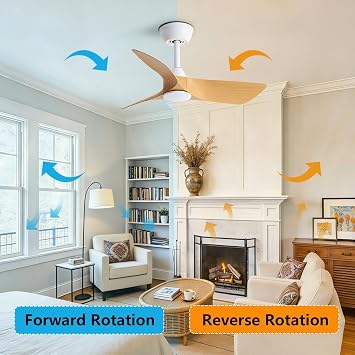 30 Inch Small White Ceiling Fan No Light with Remote 6 Speeds | 30 inch quiet ceiling fans without light. 6 speeds reversible DC motor timer for small room, bedroom, kitchen, covered patio