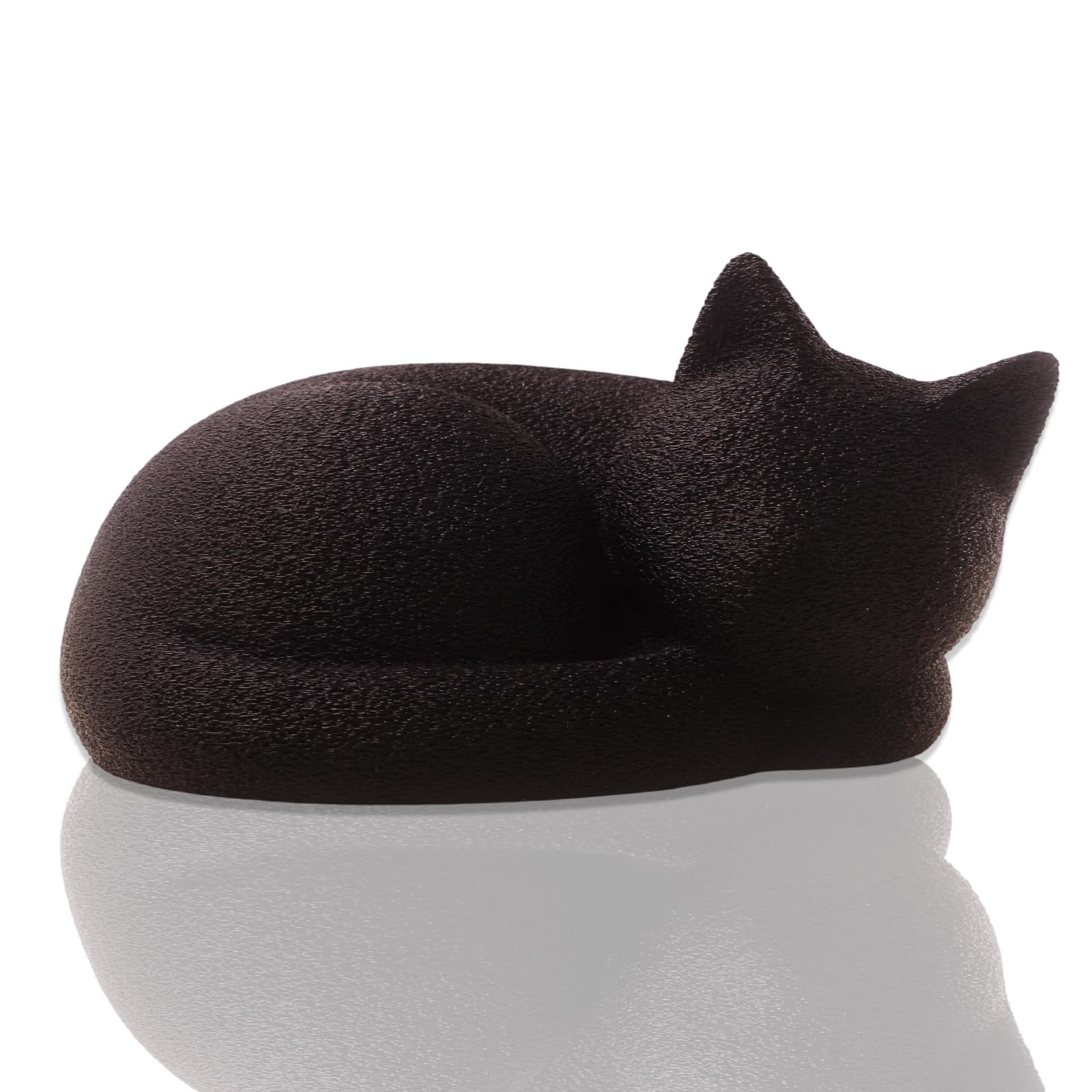 Urne pour chat en résine noire incassable pour deuil serein