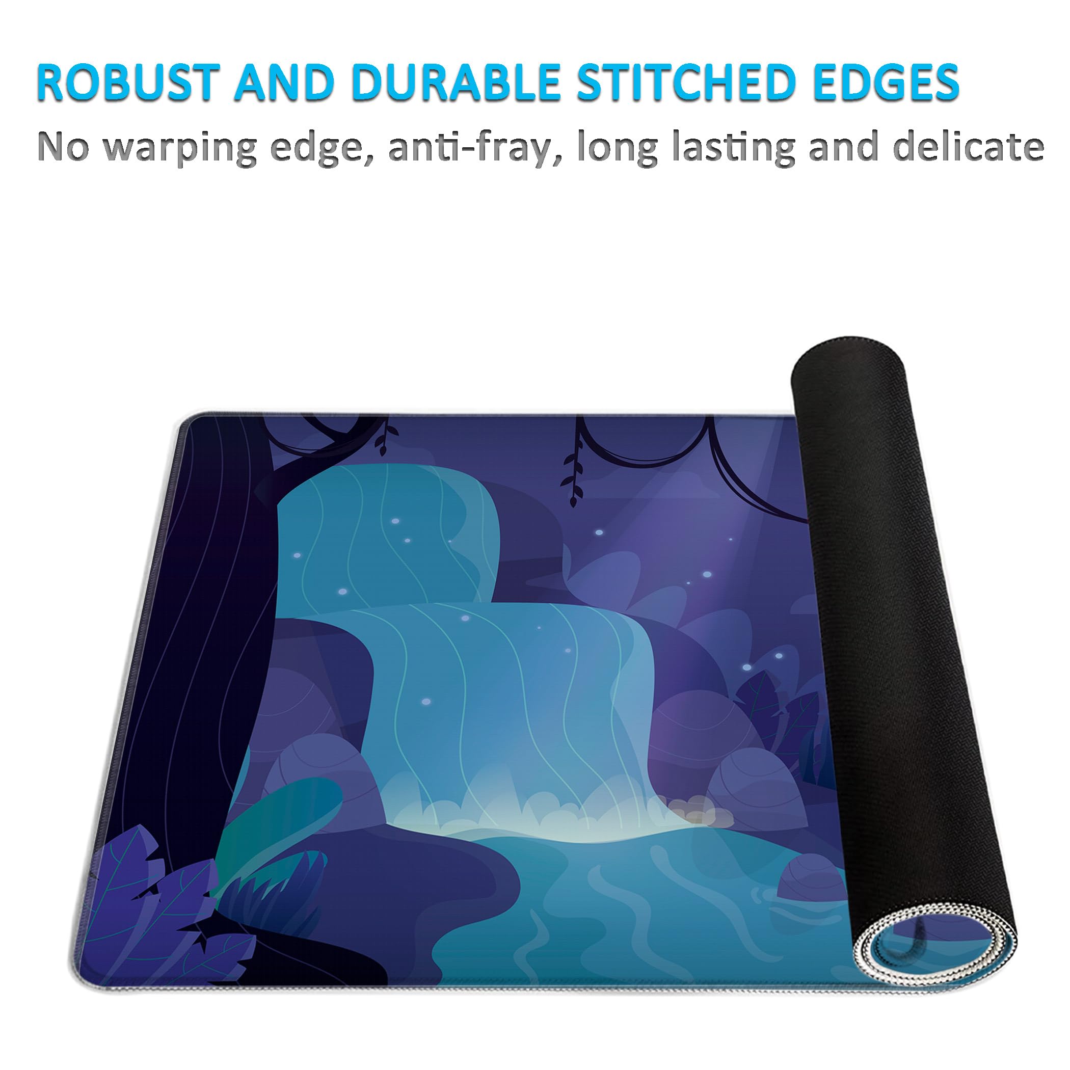 LL-COEUR Alfombrilla de Ratón Grande para Juego Plantas 100x60x0,3cm Almohadilla de Escritorio Teclado Ordenador XXL Speed Gaming Mousepad XXL