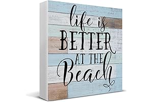 Life Is Better at the Beach Wooden Box Sign