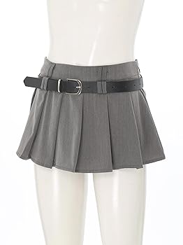 Lorilida Women's Pleated Skirts Mini Skater Basic Skirt High