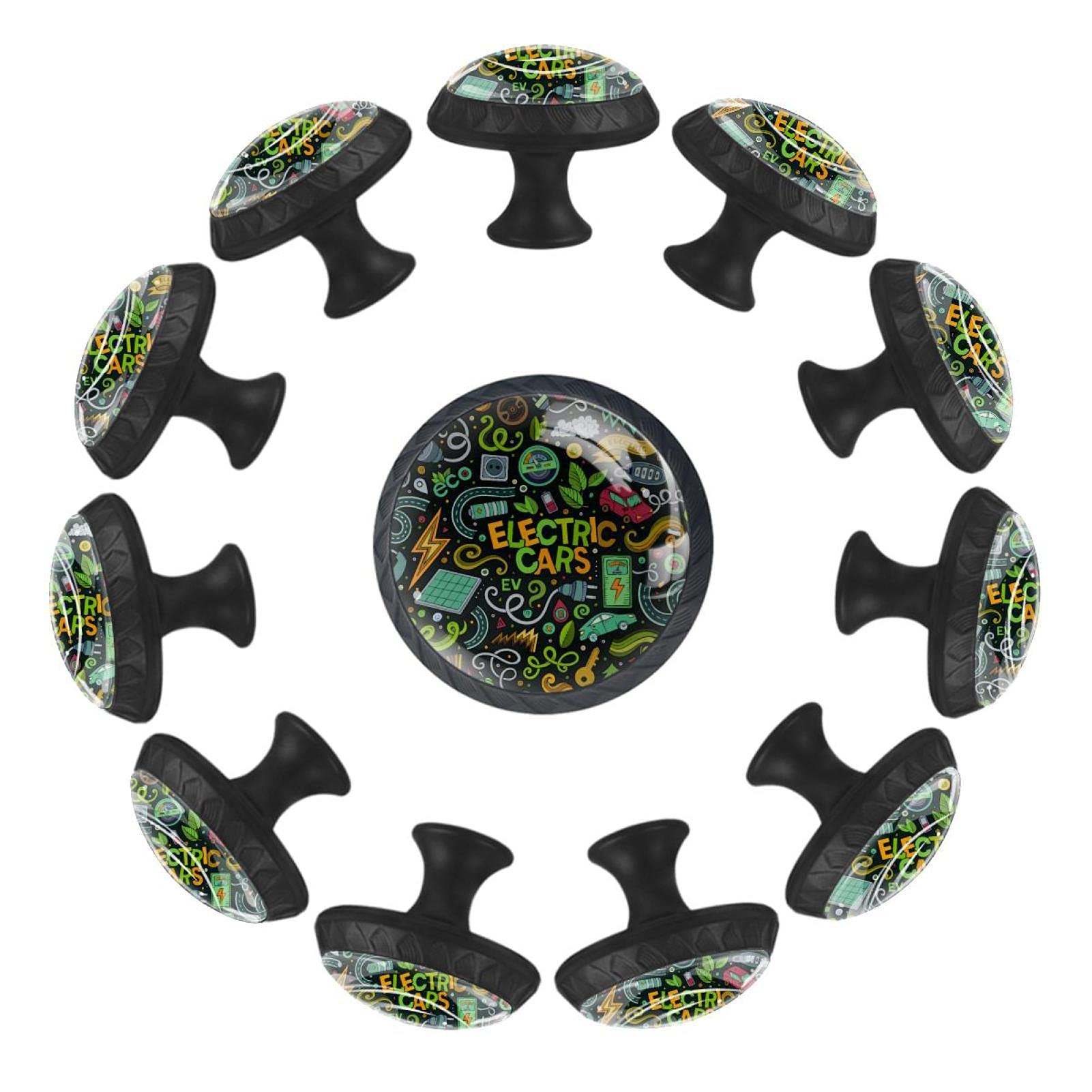 Boutons de tiroir ronds Voiture électrique 35mm en lot de 12 pour meuble de crèche
