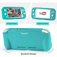 Vista 4 de Teyomi Protective Case Compatible with Nintendo Switch Lite, Silicone Protective Cover for Nintendo Switch Lite with Tempered Glass Screen