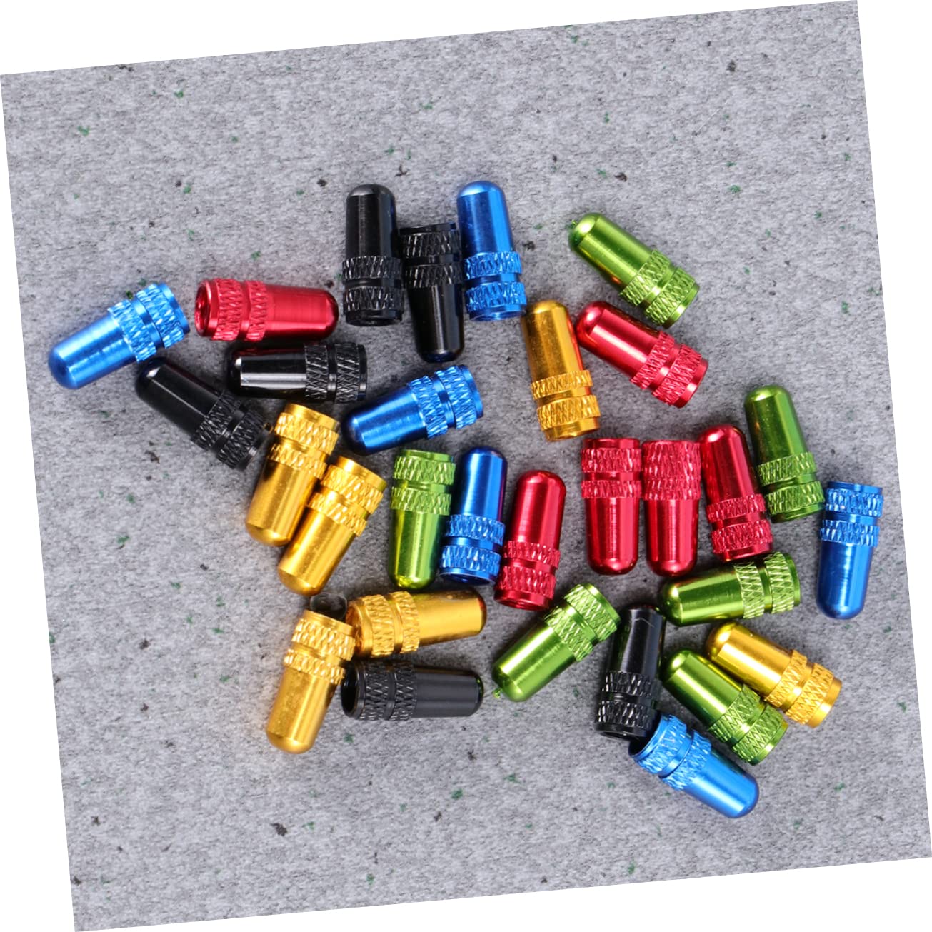 Toyvian 30 Pezzi Tappo per Valvola Bicicletta in Lega di Alluminio Leggero Antispiffero per Pneumatici Stile Francese Copri Valvola Antipolvere per Bici