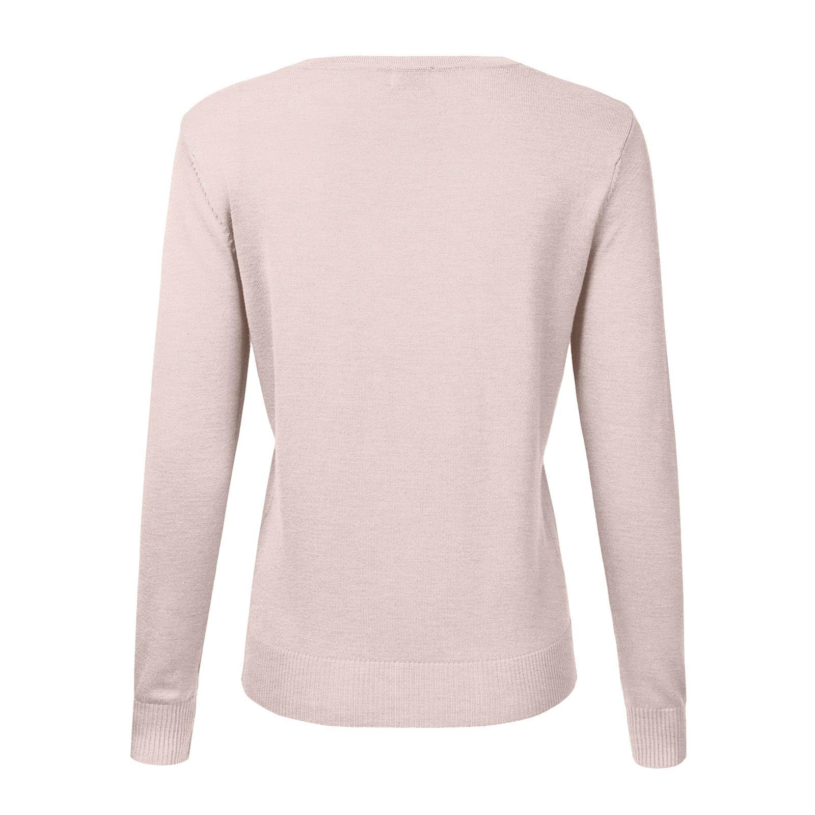 Cardigans para mujer elegante cárdigan casual manga larga suéter de punto estrecho transpirable con botones chaqueta camisa con cuello en V ligero clásico cárdigan de punto con botón verano