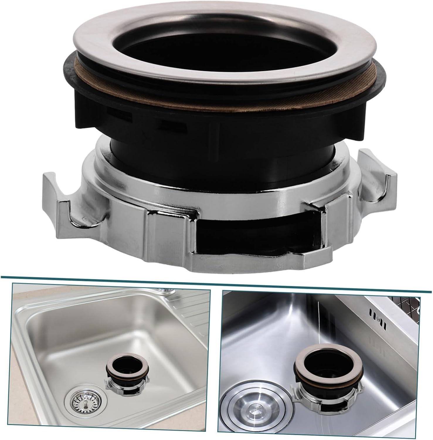 Garbage Disposal Sink Flange Kit Splash Guard Drain Cover Food Waste Disposer Stainless Steel Flange