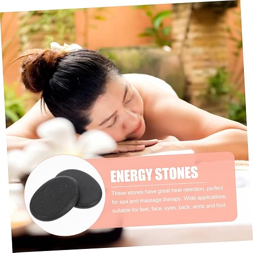 Miniatura 3 de GLEAVI 10 piezas de masaje de piedra energética portátil con calefacción para el cuerpo, masajeador corporal de spa natural, piedras calientes,