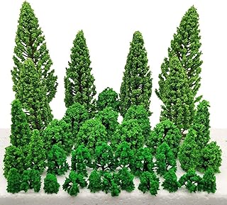 Miniature Trees and Bushes Model Trees Diorama Trees Woodland Scenic Train Scenery Railroad Architecture Fake Trees for DIY Crafts Landscape, 40 PCS by Baryuefull