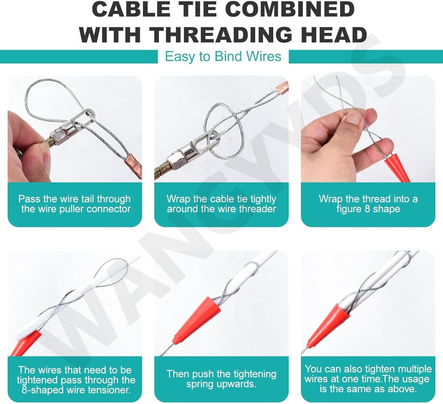 Adjustable Angle Automatic Wire Stringing Machine - Electric Fish Tape Tool with 6 Spare Rubber Wheels, 50m/min Pulling Speed, Ideal for Hydropower Wiring, Includes 3.0AH Lithium Battery.