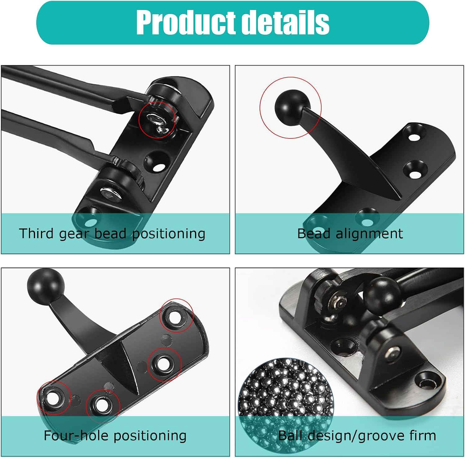 2 Pack Swing Bar Lock Swing Bar Door Lock Front Door Locks for Kids Home Security Door Guard Door Reinforcement Lock Latch for Swing-in Doors, Hotel Door Latches, Black