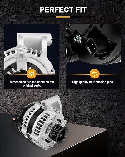 Miniatura 7 de ROADFAR Alternador apto para Dodge Charger 2008 2009 2010 08 09 10 2.7L 3.5L 5.7L 6.1L 2.7 3.5 5.7 6.1 11383 alternador automotriz