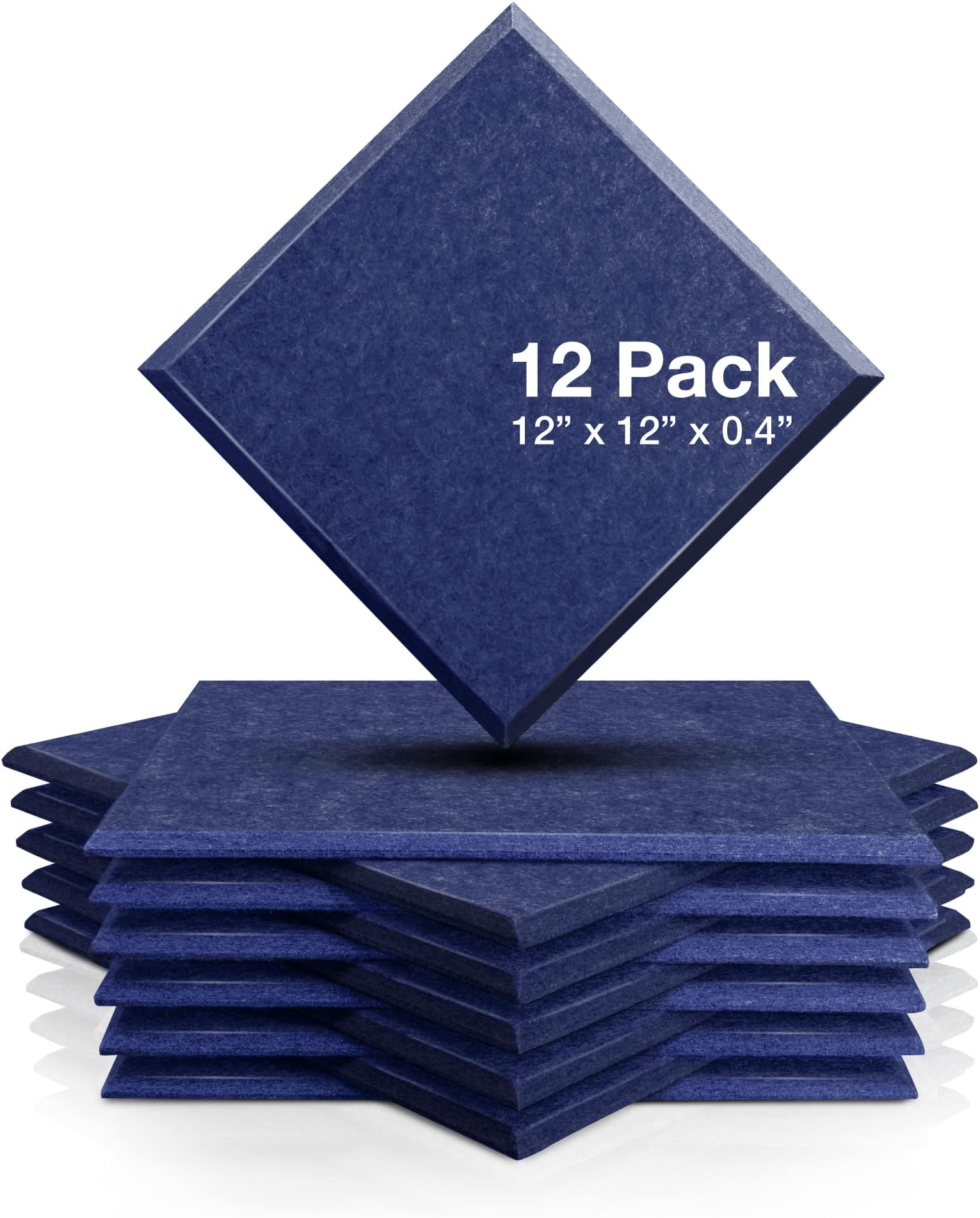 Fstop Labs 0.4" X 12" X 12" Acoustic Foam Panels, Sound Absorbing Panel, Beveled Edge Tiles Soundproof Foam Insulation, Soundproof Wall Panels