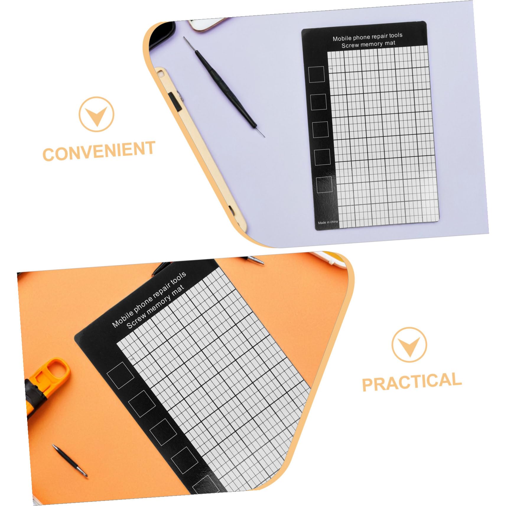 Toddmomy 20 Pezzi Tappetino Magnetico per Viti Flessibile e Resistente Organizer per Riparazioni Elettroniche e Smontaggio Laptop Rc e Smartphone Memoria Posizione Viti
