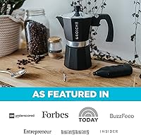 Vista 9 de GROSCHE Milano - Cafetera Moka para estufa, olla de expreso para 3 tazas de café, 5 oz, color negro - Cafetera cubana para estufa, cafetera Moka