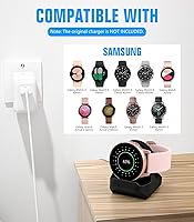 Vista 2 de MoKo Paquete de 2 soportes de carga compatibles con Samsung Galaxy Watch 4, 4 Classic3 de 1.614 pulgadas, 1.772 pulgadas, Active, Active 2 de 1.575