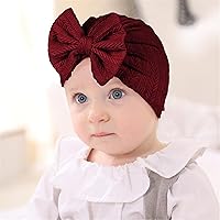 Vista 10 de Gorro de punto para bebé con lazos lindos turbante para envolver el sombrero (MZ6)
