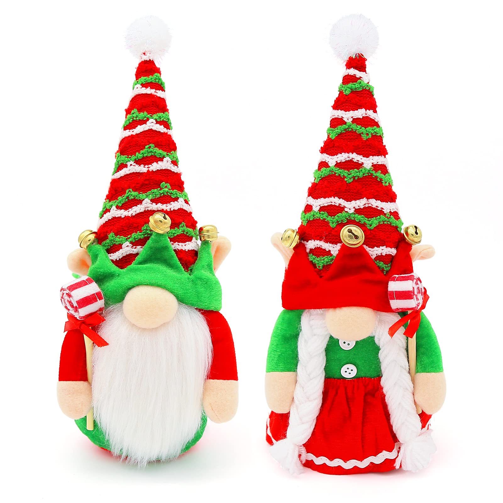 Luriseminger Valentine's Day Gnomes Decorations, 2 Pack Handmade Elf Santa Tomte Swedish Gnome Scandinavian Figurine Nordic Gnomes Plush Doll Decoration Ornaments for Home Decor Gift Cute Xmas Gift