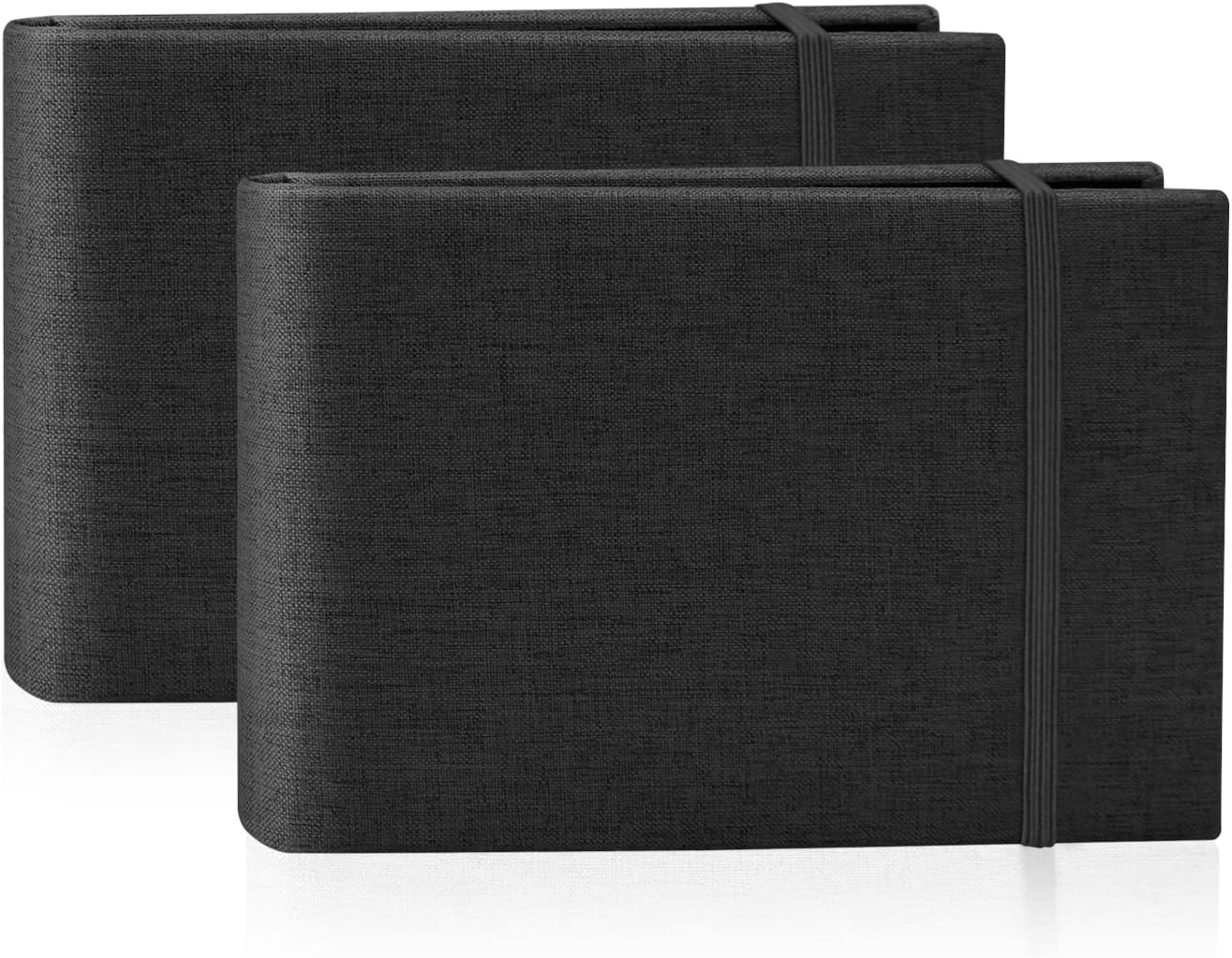2 Pack Photo Album 4x6, 100 Pocket per Album, Horizontal (Black)