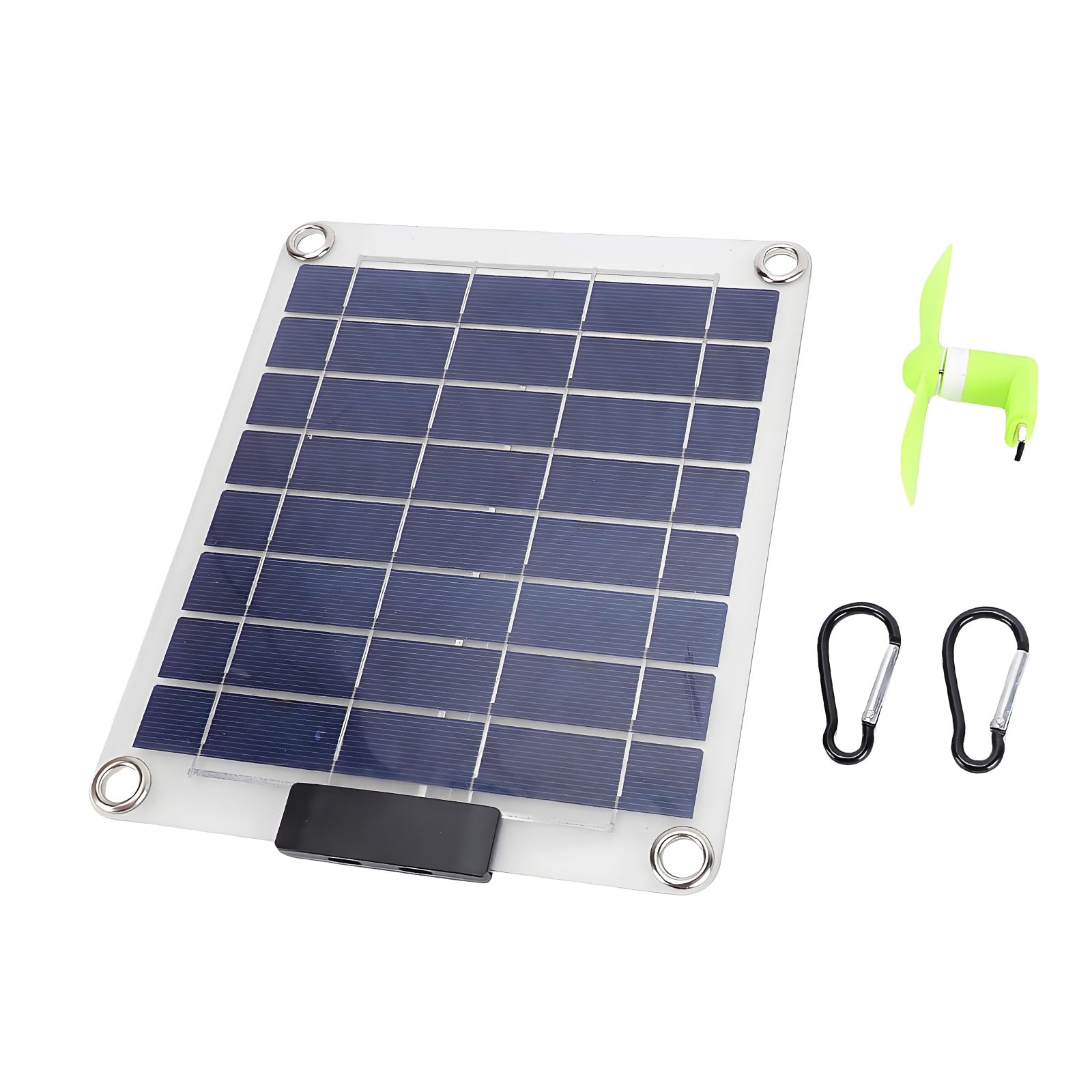 Kaeltsyn Transparent Solar Phone Panel Set With Usb Output And Small Fan, Lightweight Backup Energy For Outdoor Activities And Travel Sun Powered Phone Backup Trail