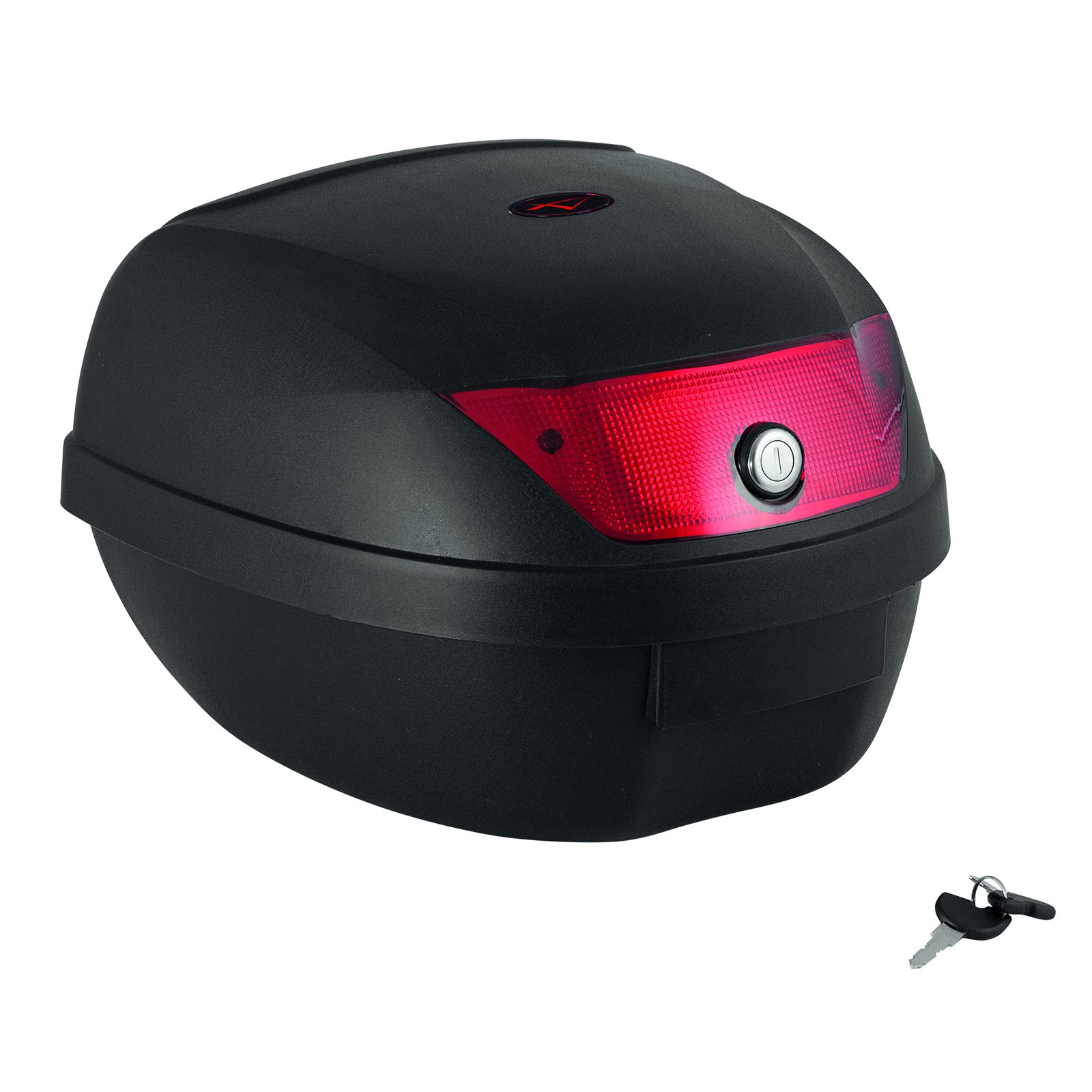 Motorrad Roller Top Case 28 Lt Universal Rückenlehne Matt Schwarz