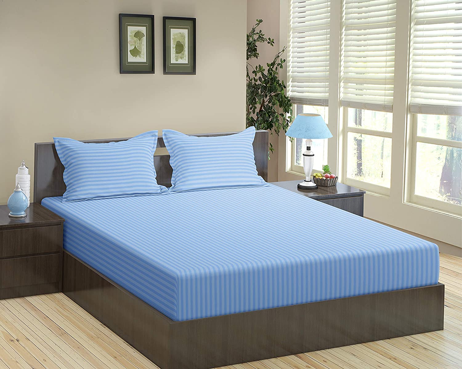See full amazon price history chart for Trance Home Linen 100% Cotton 78x72 inch King Fitted 200TC Satin Stripe Elastic Fitted Bedsheet | Bedroom Hotels Daily Use Fitted Bedspread with 2 Pillow Covers (78"x72" | 6.5x6 feet, Sky Blue) Trance Home Linen 100% Cotton 78x72 inch King Fitted 200TC Satin Stripe Elastic Fitted Bedsheet | Bedroom Hotels Daily Use Fitted Bedspread with 2 Pillow Covers (78"x72" | 6.5x6 feet, Sky Blue) (B07GVGQKTS) Amazon Price History, Amazon Price Tracker