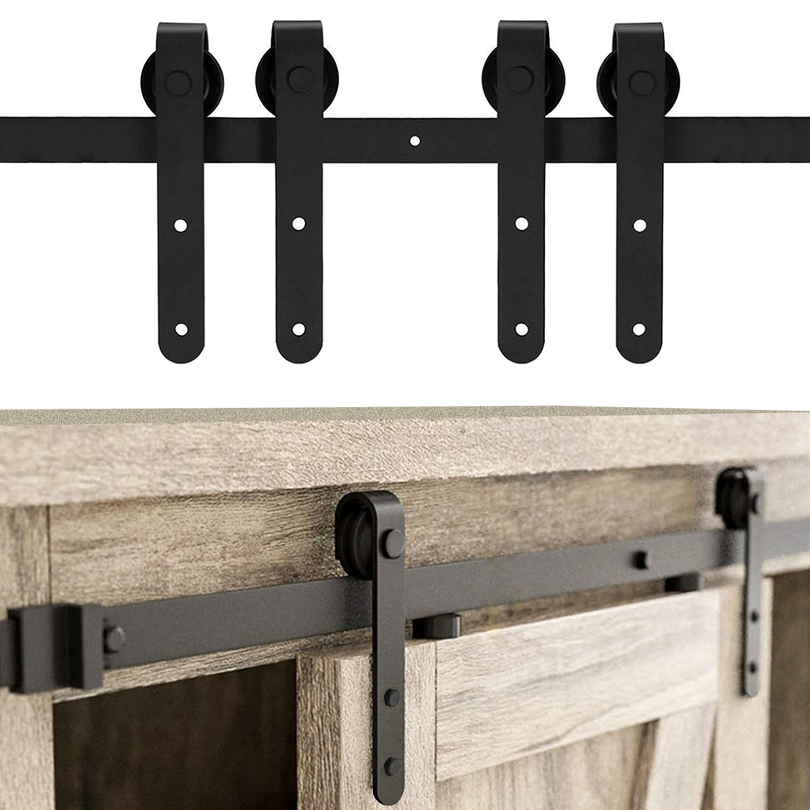 Buy Hoone 5 ft Mini Double Barn Door Hardware Kit, Farmhouse Style