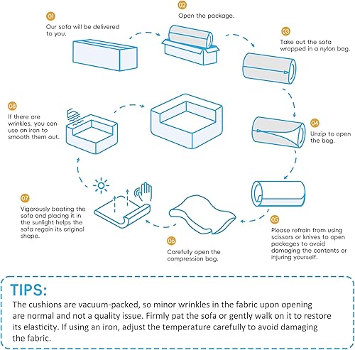Miniatura 6 de DEINPPA Sofá modular de estilo minimalista moderno con almohadas, juego de muebles de sofá seccional profundo, sofá de felpilla en forma de L de 4