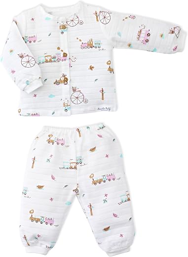 HONCHO BABY - Organic Cotton Muslin Full Sleeves Top and Pant | Sleepsuits | Boys &amp; Girls | Pyjama Set | Lounge Sets| 0 Mo...