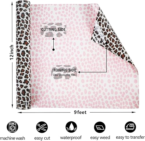 Vista 191 de FUNKAKA Rollos de vinilo de transferencia de calor HTV azul lago, 12 pulgadas x 9 pies, vinilo azul lago brillante para planchar para camisetas